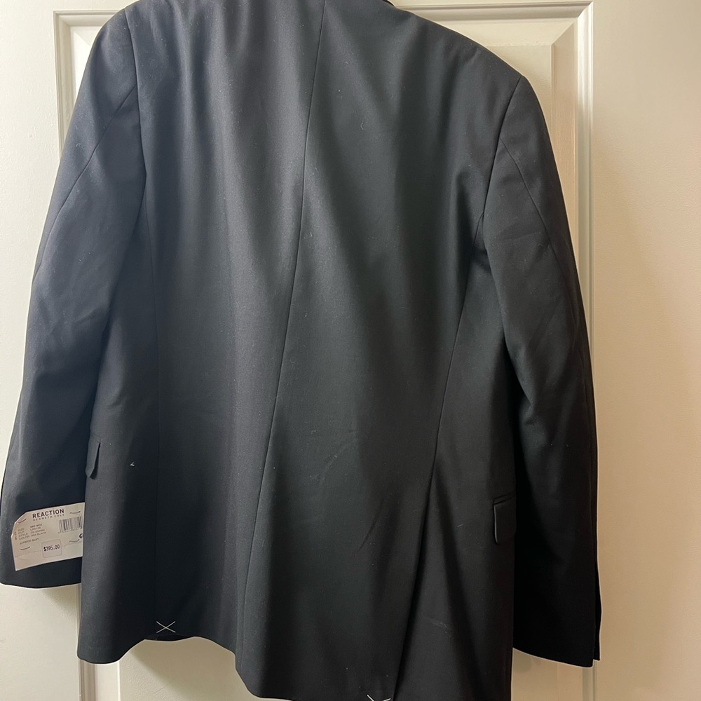 Reaction Kenneth Cole 38R W31 Black 2-Piece Suit